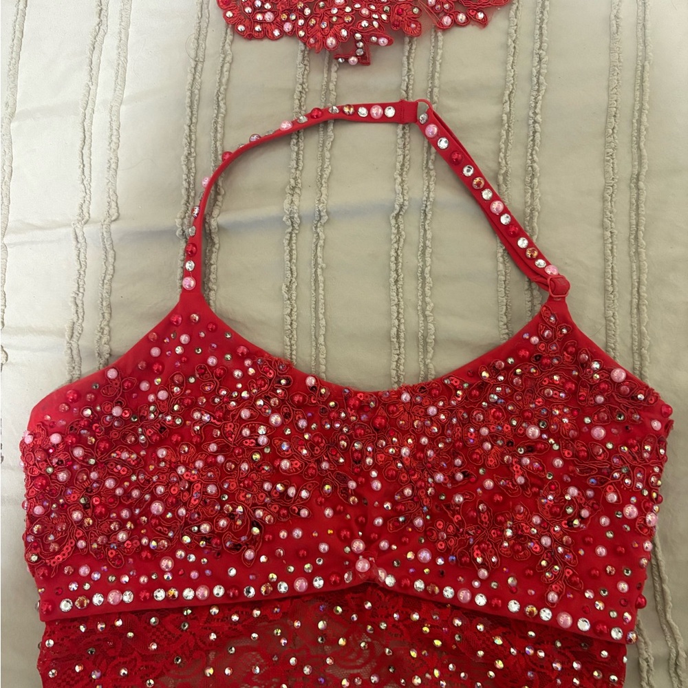 Red Beaded Dance Costume